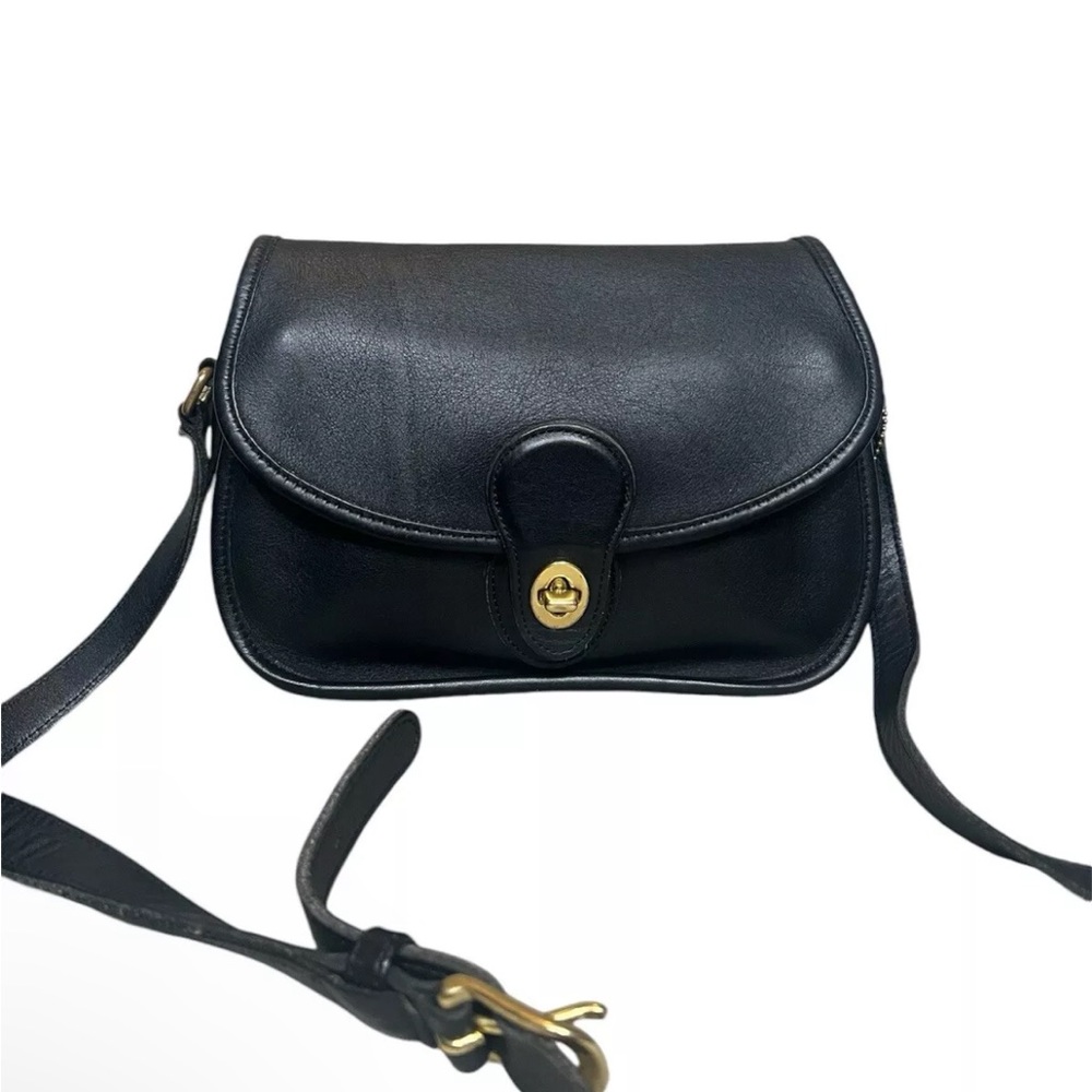 Vintage Coach Leather Handbag Purse Prairie Bag 9954 Black Crossbody